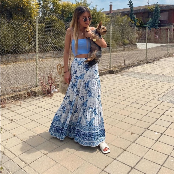 Zara floral print skirt bloggers favorite - Picture 2 of 16